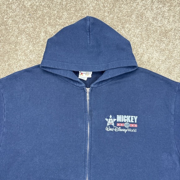 Vintage Mickey Mouse Walt Disney World Full Zip Hoodie XXL (Fits XL) - Picture 4 of 10